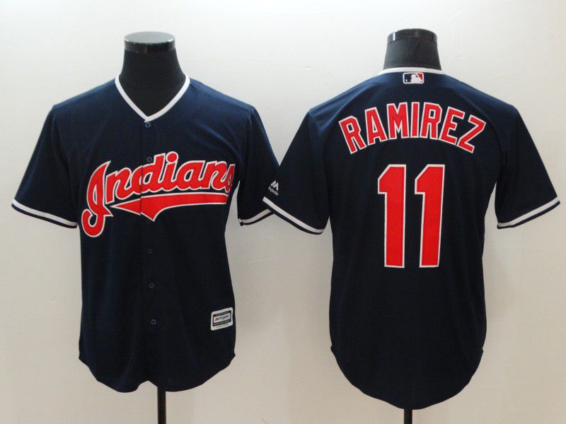 Men Cleveland Indians 11 Ramirez Blue Game MLB Jerseys